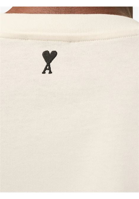 t-shirt heritage print uomo bianca AMI PARIS | UTS385.726136